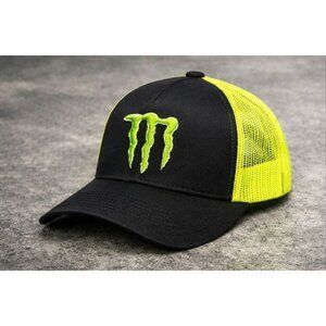 Monster Energy Hat Neon Snapback Pacific 104C Pro Model Trucker Cap